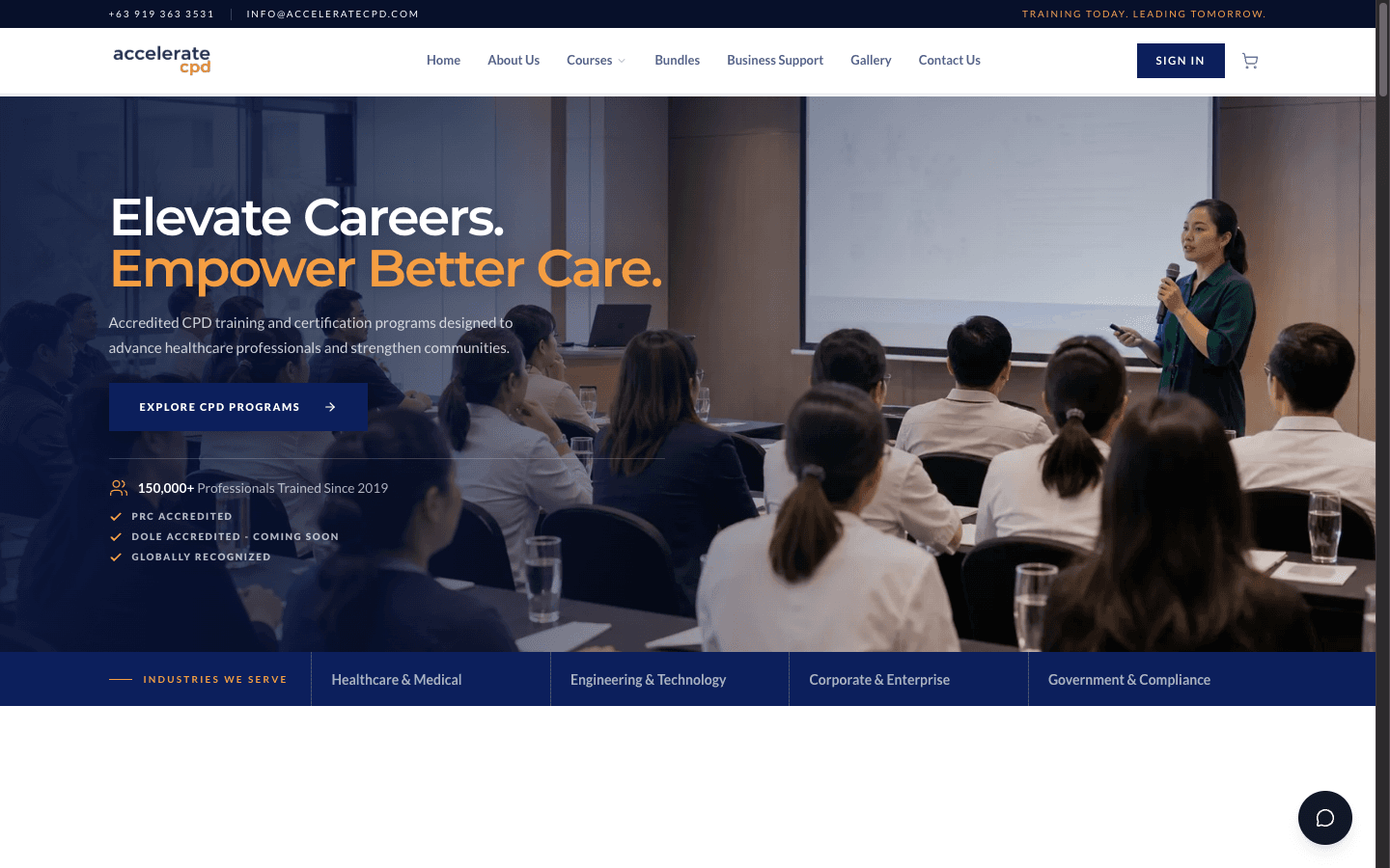 Accelerate CPD, Education Platform