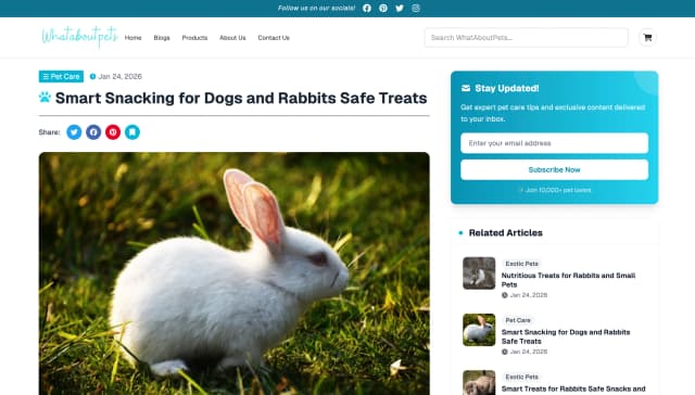 What About Pets blog design