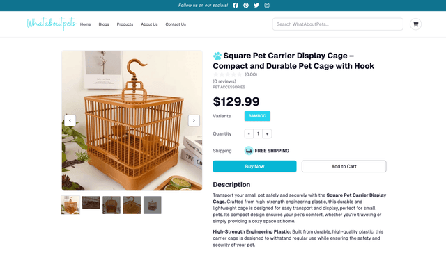 What About Pets e-commerce